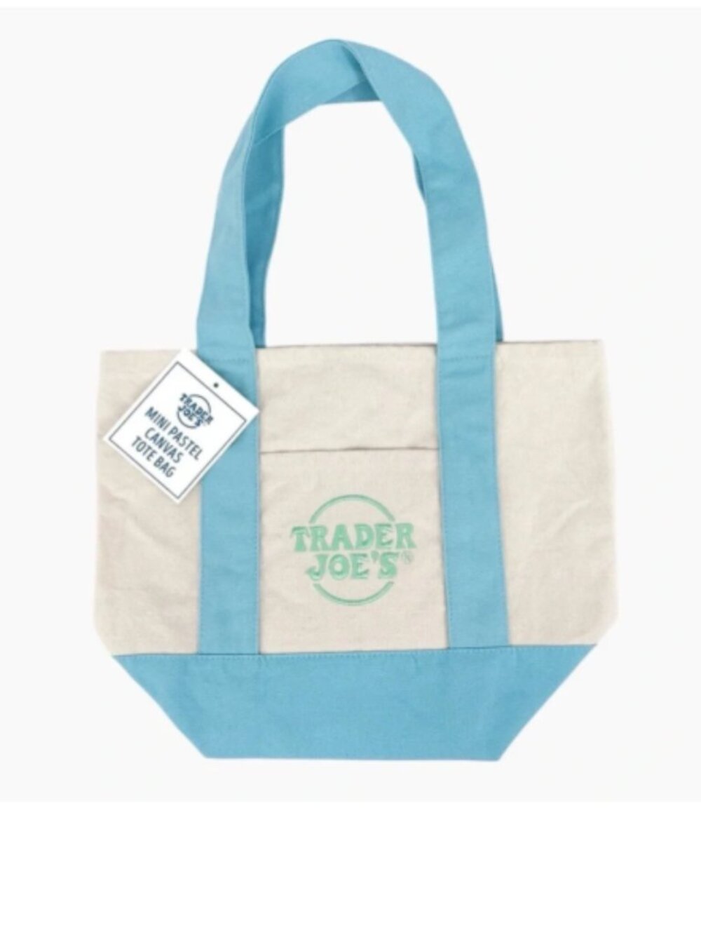 NWT Trader Joe's Mini Spring-Edition Canvas Tote Bag